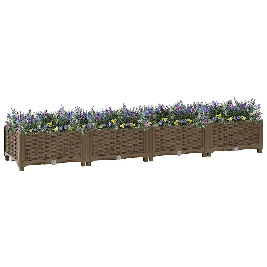 Fioriera | Cassetta per fiori | Vaso Rialzata 160x40x23 cm in Polipropilene
