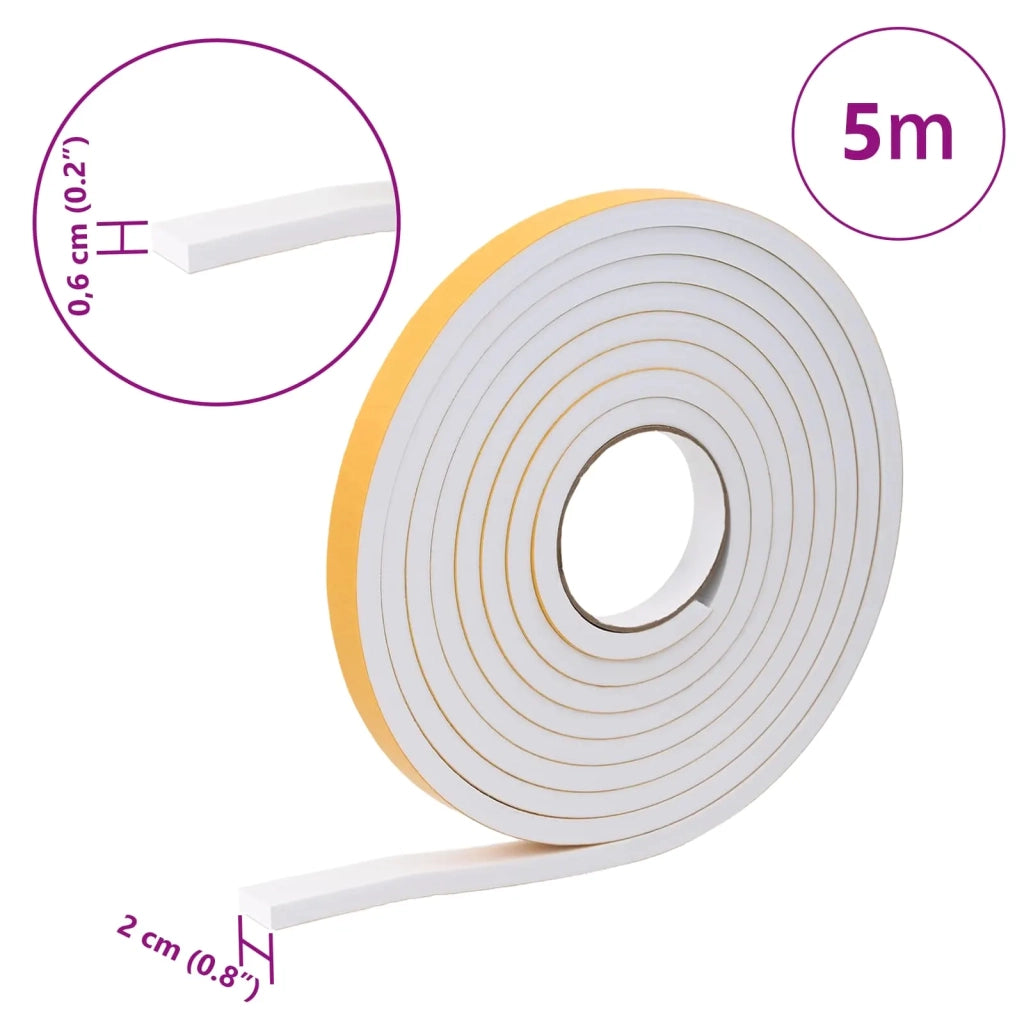 Nastro adesivo in schiuma 10 pcs Bianco 20mm x 5m Schiuma CR 42024139
