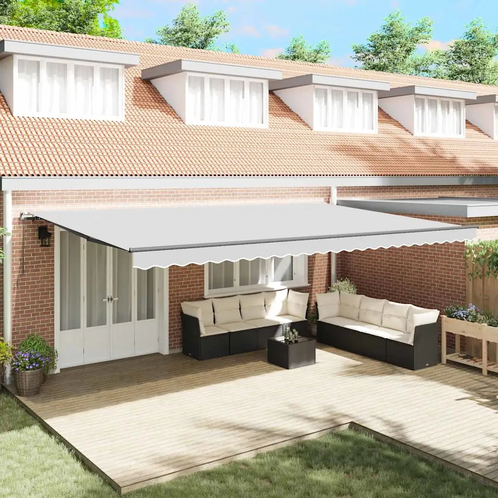 Tenda da Sole Antracite 6 x 3 m Metallo 313234