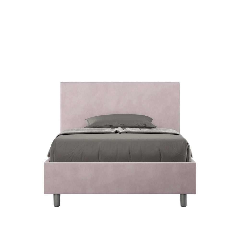 Letto 1 Piazza e Mezzo 120x210 cm con Rete e Contenitore Adele Glicine
