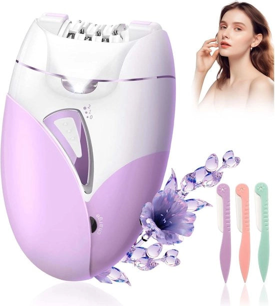 Epilatore per Donna - Rasatrice Epilatrice per Donne - Apparecchio Epilatore Donna - Bianco e Blu