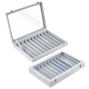 Organizzatore per Cinturino Orario 10 Fiamme - Borsa di Pelle - Deposito Organizzato Gioielli - Finestra Visibile - 35,1 x 24,1 x 4,8 cm - Protezione Premium - Scatola Gioielli