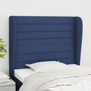 Testiera ad Orecchio-Testata con Orecchie Blu 93x23x118/128 cm in Tessuto 952324
