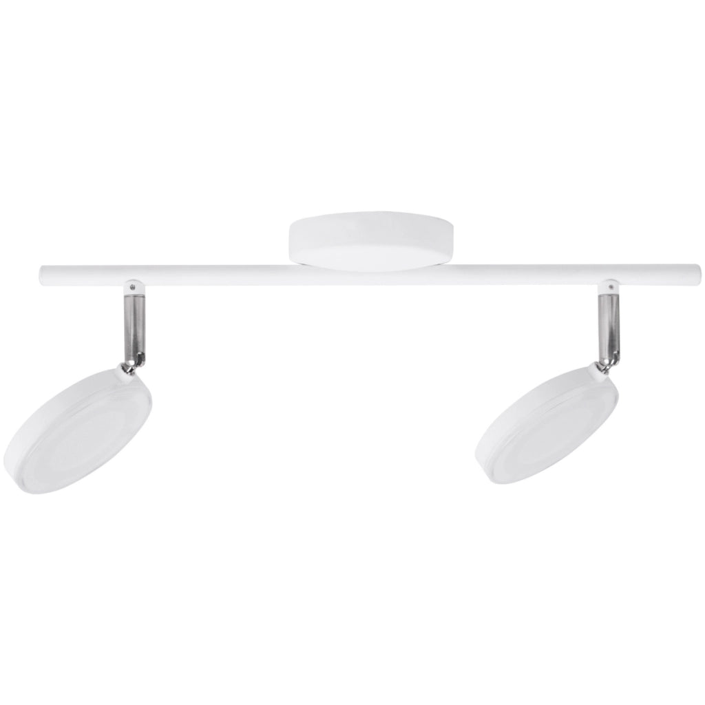 Applique/plafoniera LED orientabile 2 luci 10W 3000K bianca Polux