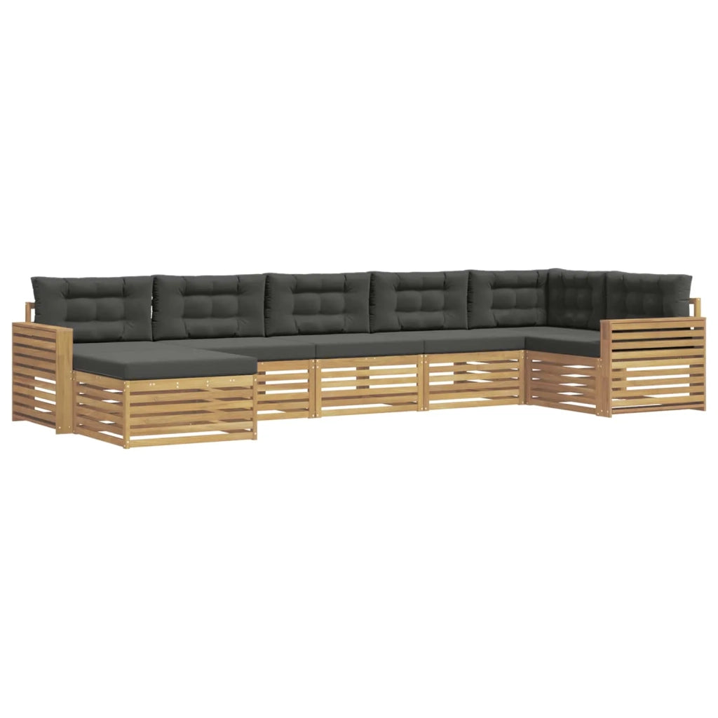 Set di divani da esterno con cuscino 7 pcs Bianco e Antracite 3390852