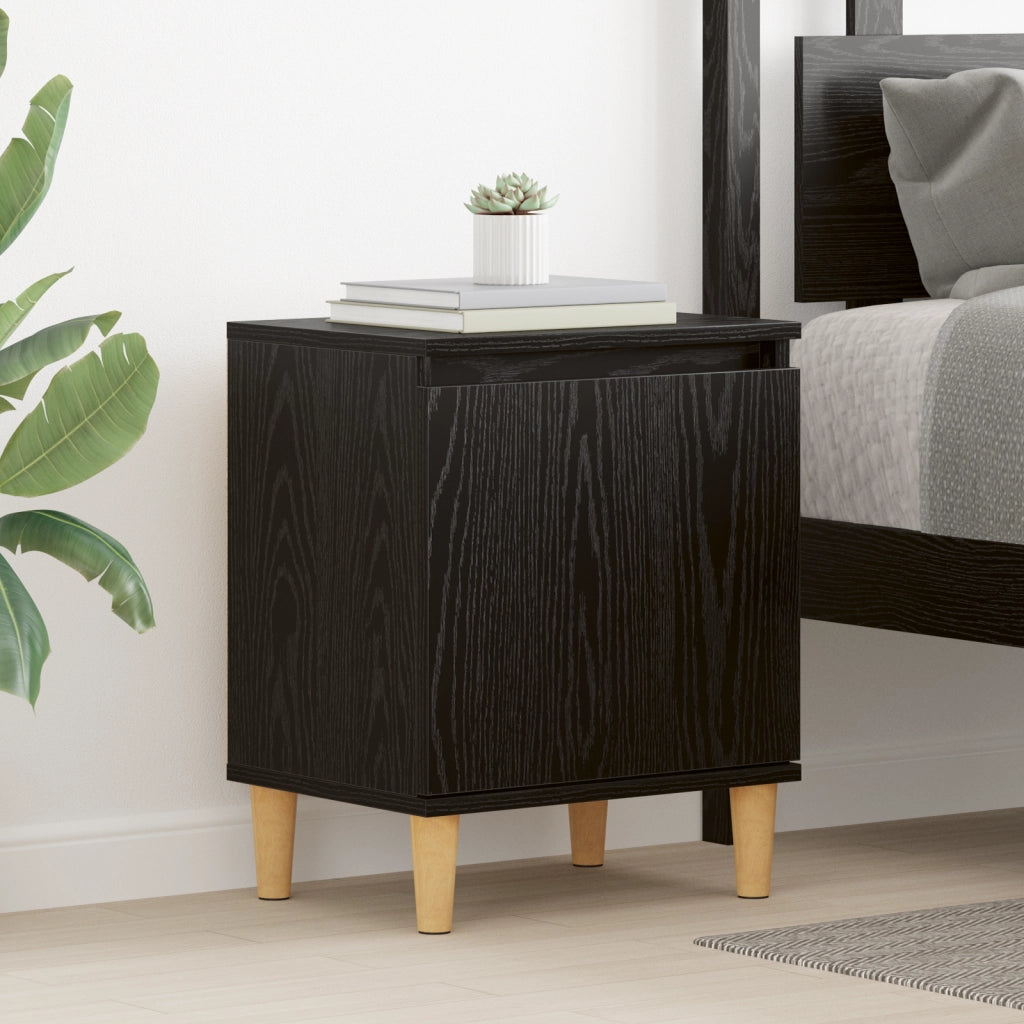 comodino rovere nero rovere nero legno ingegnerizzato