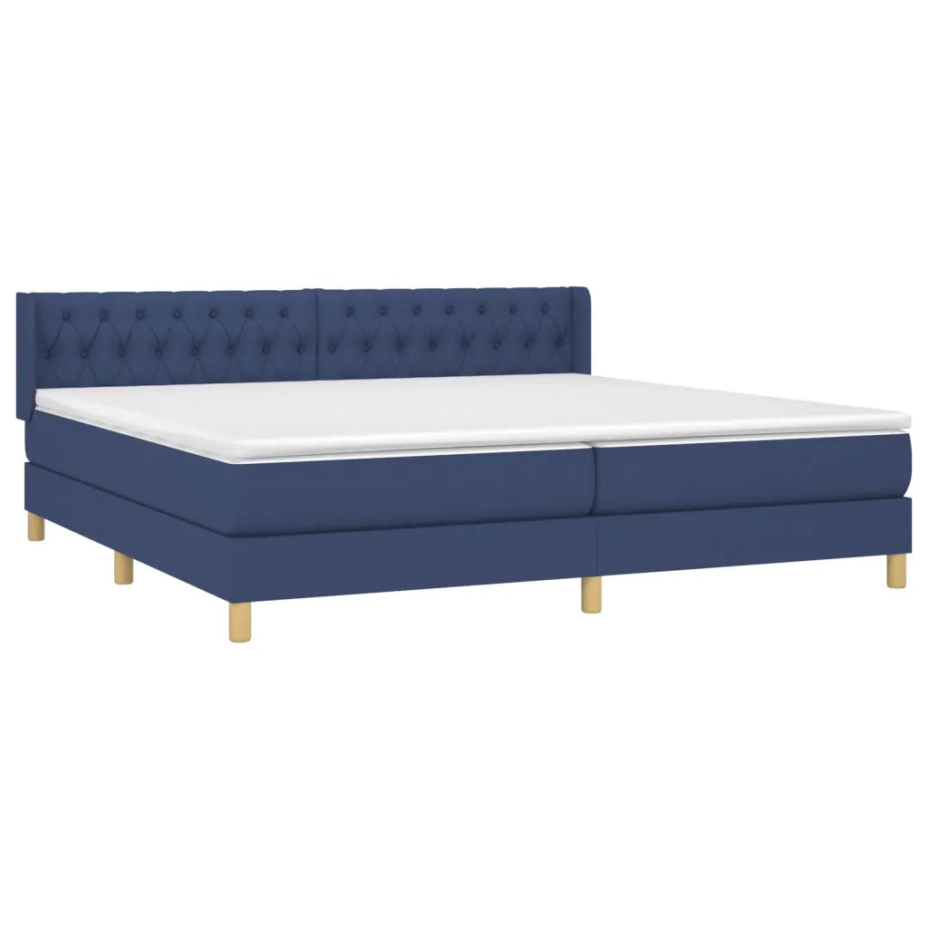 Giroletto a Molle con Materasso Blu 200x200 cm in Tessuto 3130543