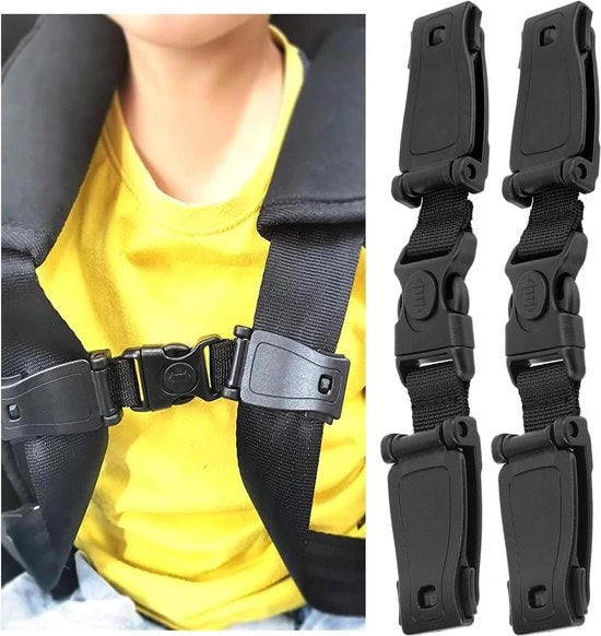 Sistema di protezione per bambini - Cintura di sicurezza per seggiolino - Clip di cintura per auto - Massima larghezza 5 cm - Cintura di sicurezza per bambini - Cintura di sicurezza per auto con clip