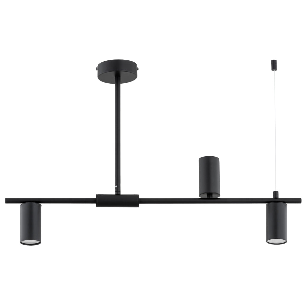Lampada a sospensione nera in metallo URANOS Alfa 3xGU10