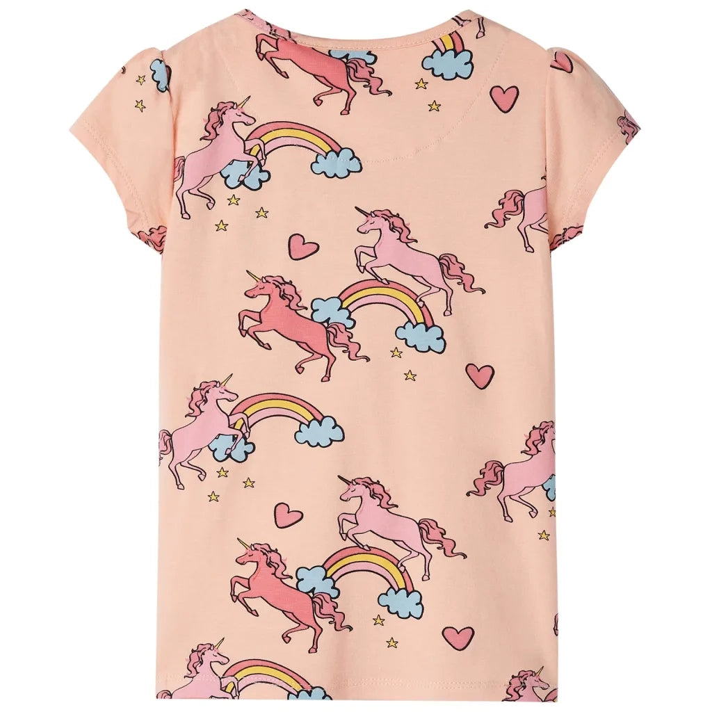 Pigiama da Bambina a Maniche Corte Arancione Chiaro 128 CFW2831453