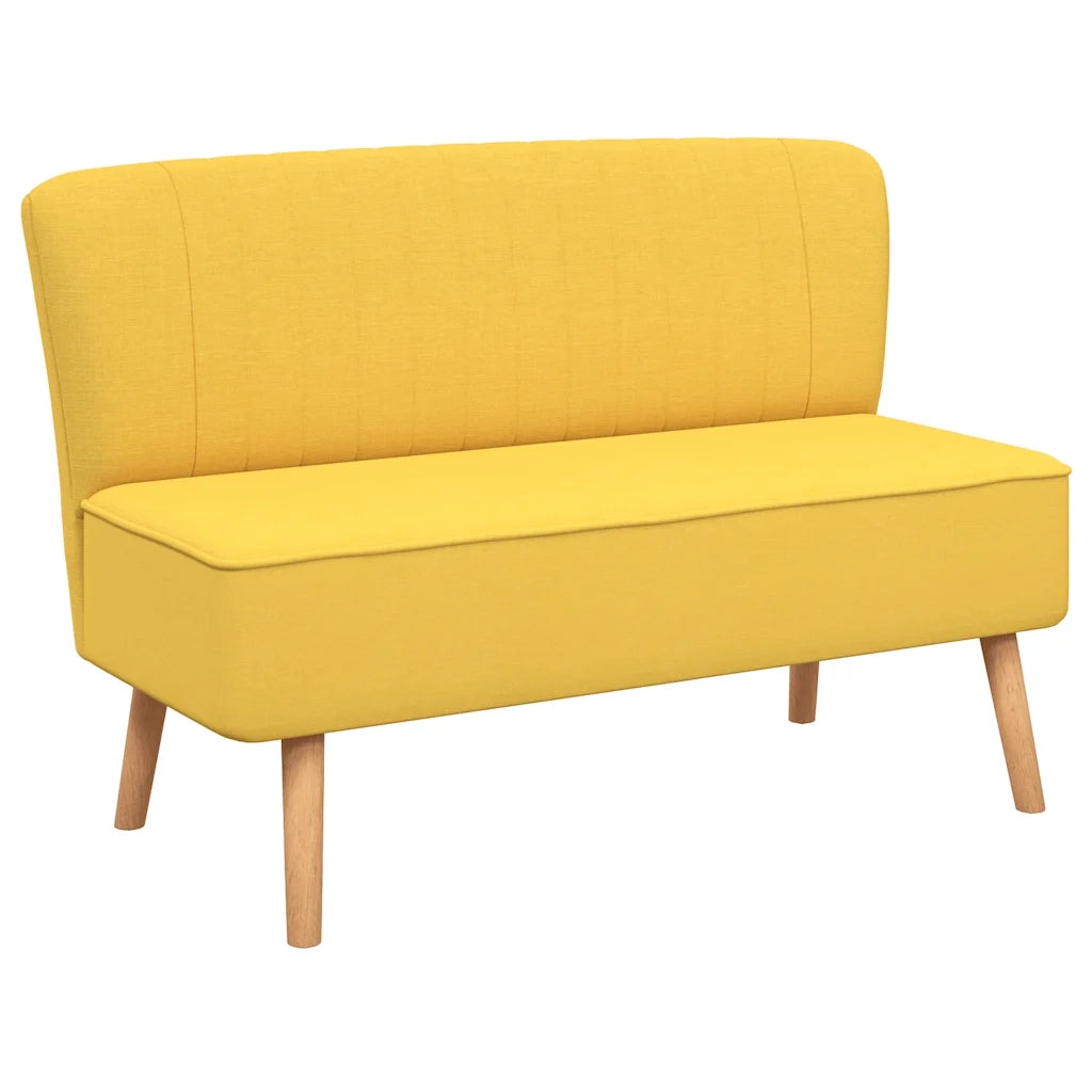 Divano in Tessuto 117x55,5x77 cm Giallo 244074
