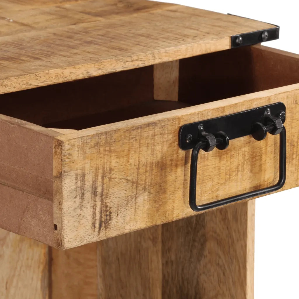 Comodino | Armadio da Notte | Mobiletto da notte 40x30x37 cm in Legno Massello di Mango