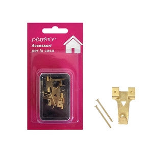 GANCIO P/QUADRO X N.2 ACC OTT C/SPILLO CF 10PZ- DIESSE- 12,0 confezione