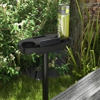 Supporto per Amaca in Acciaio con Tavolino Integrato e Carico Massimo 150kg, Nero