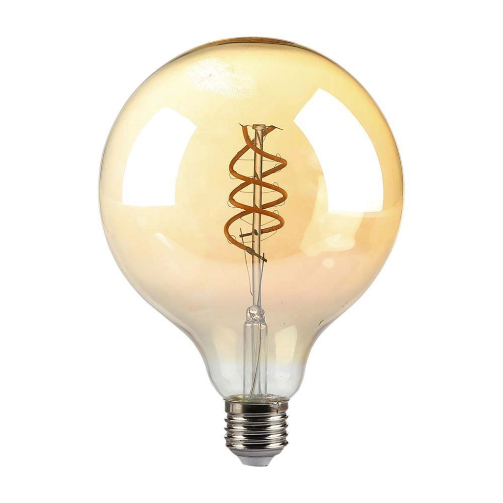 6W G125 LED a doppia spirale Spirale Bulbo Amber Glass 1800K E27
