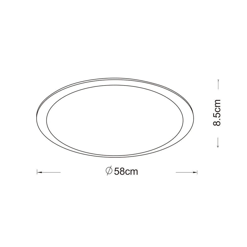 Plafoniera LED Soffitto 58cm Cielo Stellato Dimmerabile con Telecomando 24W/48W 1920/3840lm 3000K 4000K 6500K Cornice Grigia IP20
