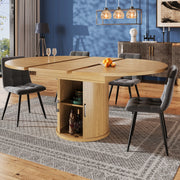Tavolo da Pranzo Rotondo Allungabile ¨C MINIMAL ¨C Legno, 118-158 cm, 6 Persone