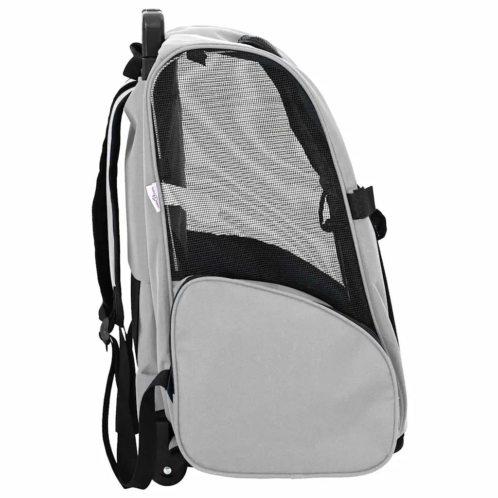 Carrello per animali domestici 3 in 1 design grigio 48x32x(57-106) cm tessuto Oxford 42007373