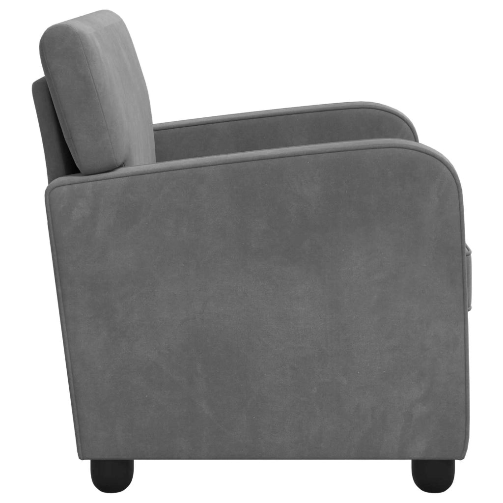 Poltrona Grigio Scuro Velluto 42043413