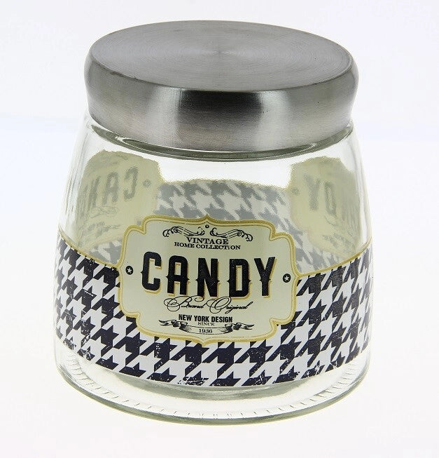 Barattolo da cucina in vetro sahara retro' candy tappo alluminio cerve