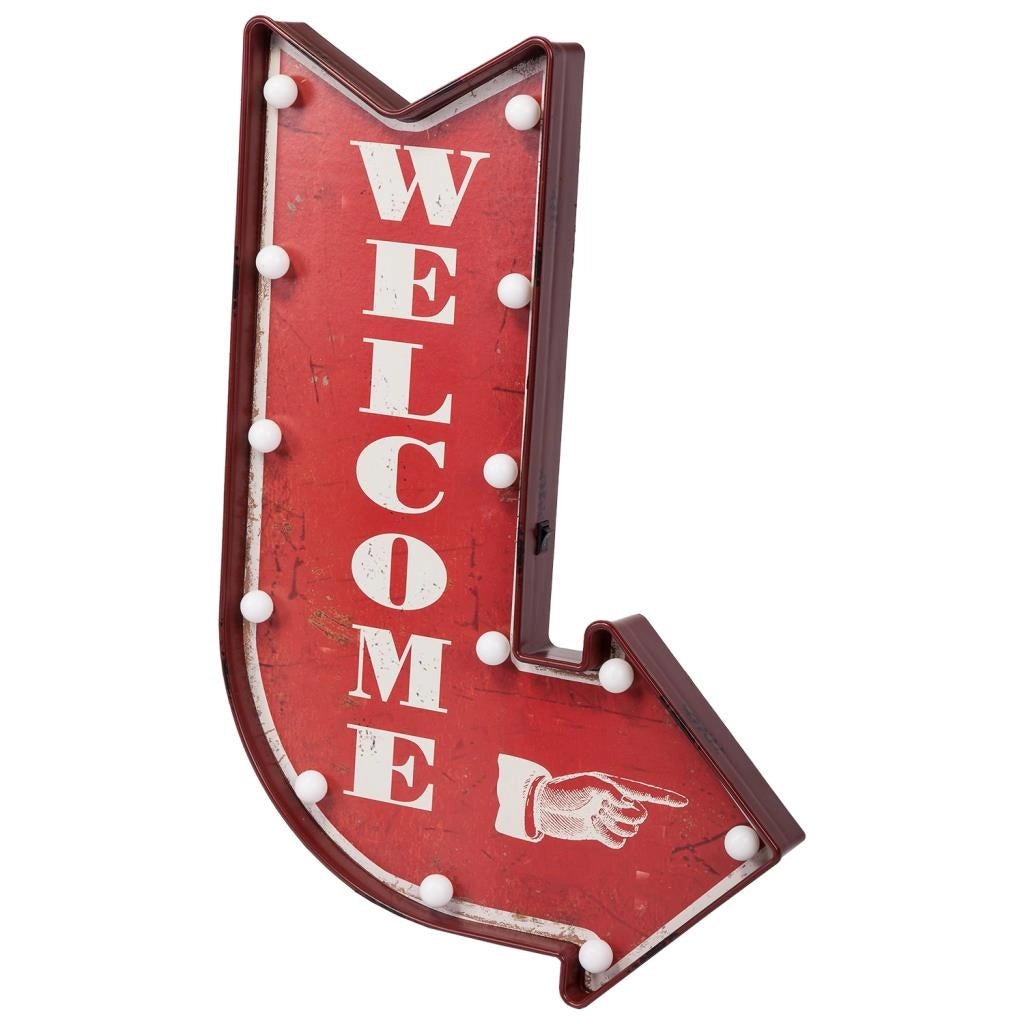 Placca da muro luminosa in plastica rossa 43x64x10h cm