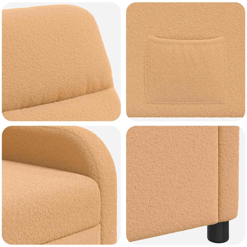 Divano Sedia-Poltrona reclinabile Beige Boucl¨¦