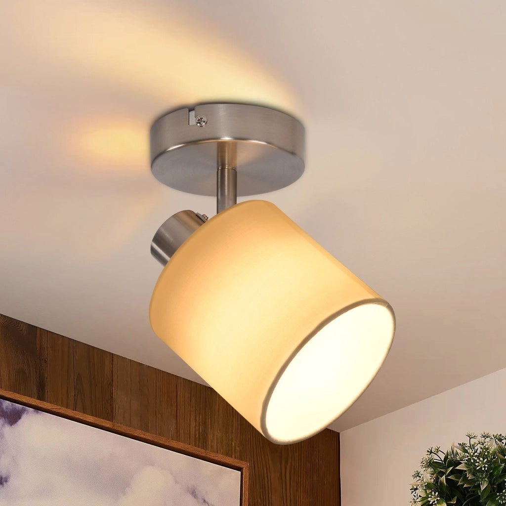 ZMH Faretto da soffitto nichel orientabili 350° E14 max 40W moderni per soggiorno camera letto cucina anche parete