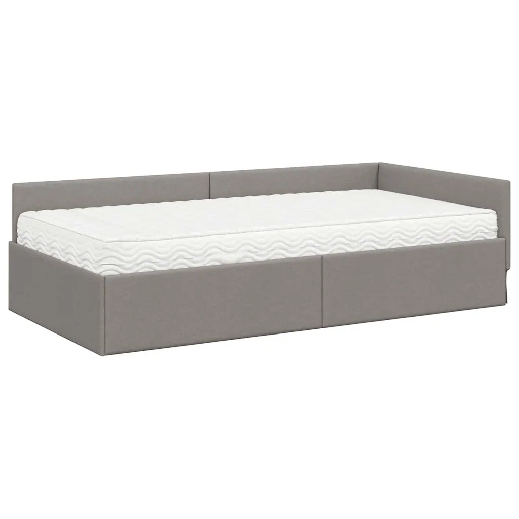 Struttura Letto Angolare con Materasso 2 pcs Talpa Tessuto 3393594