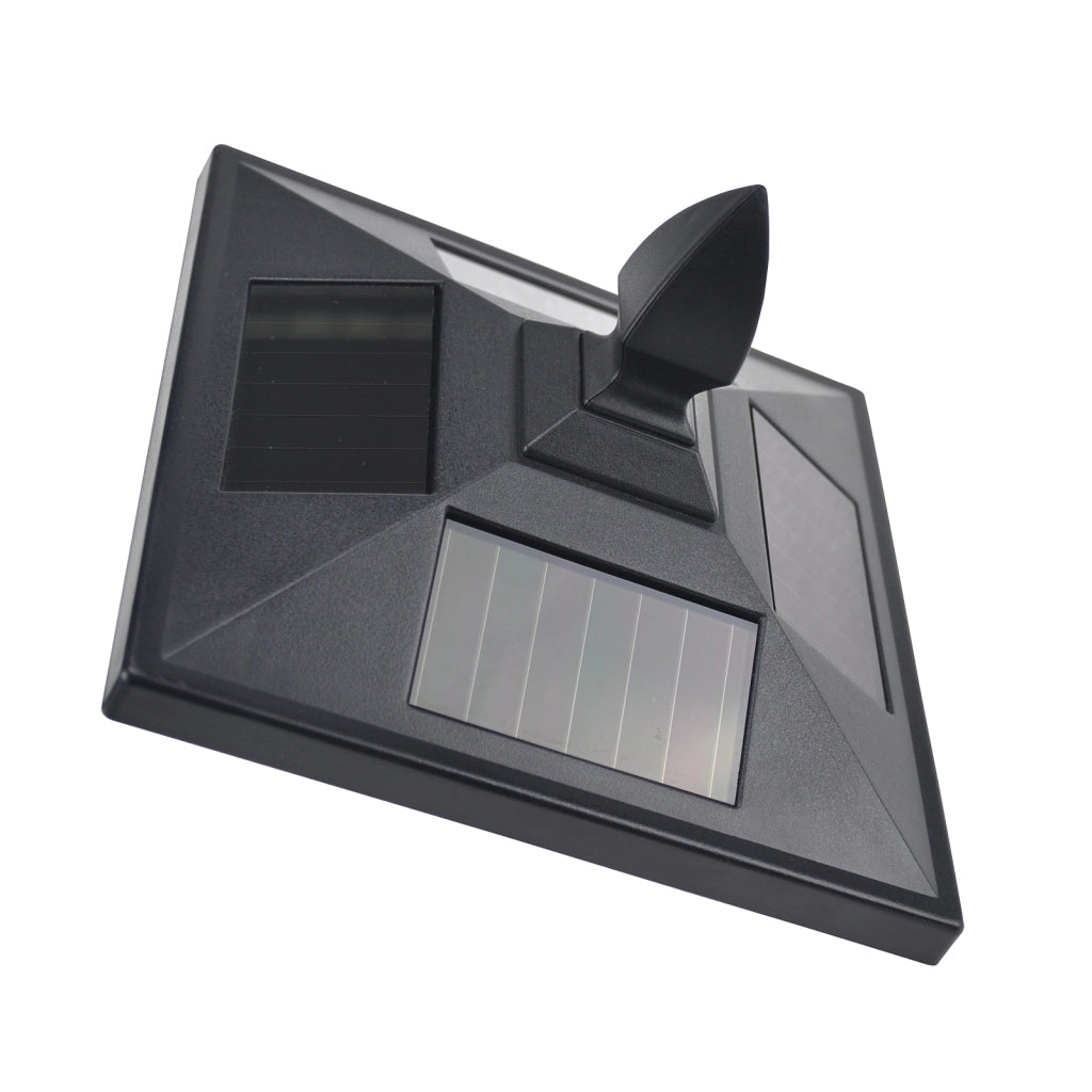Lampada da giardino solare LED 160 cm ¨C zephmum ¨C nero acciaio inossidabile