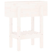 Fioriera rialzata per piante e fiori terrazza giardino 62 x 30 x 69 cm legno massello di pino bianco 02_0037747