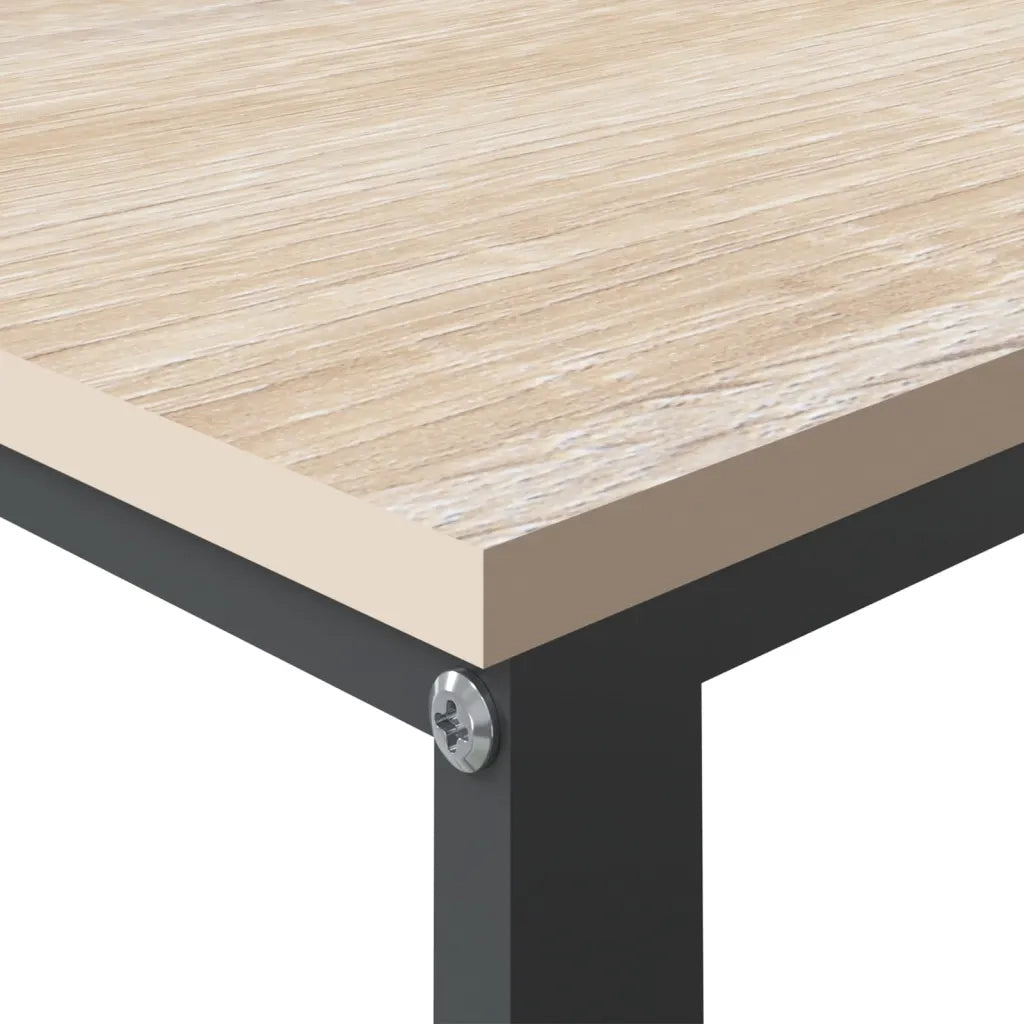 Scrivania Computer Nera e Rovere 110x60x73 cm Legno Multistrato 30203