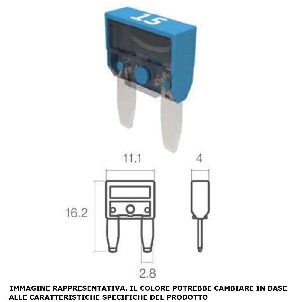 Fusibile unival 3 AMP Mta