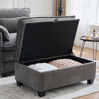 Poltrona oversize - Xylo - con poggiapiedi e pouf tasche laterali velluto