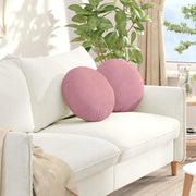 Cuscini per Seduta 2 pcs Rosa Ø 40 x 13 cm Velluto