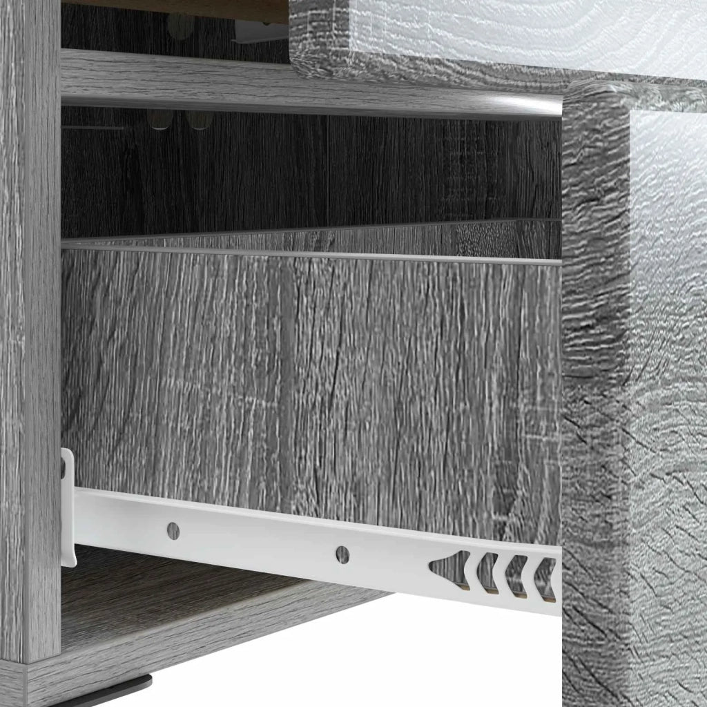 Armadio da Notte 2 pcs Grigio Sonoma 43 x 34,5 x 47,5 cm