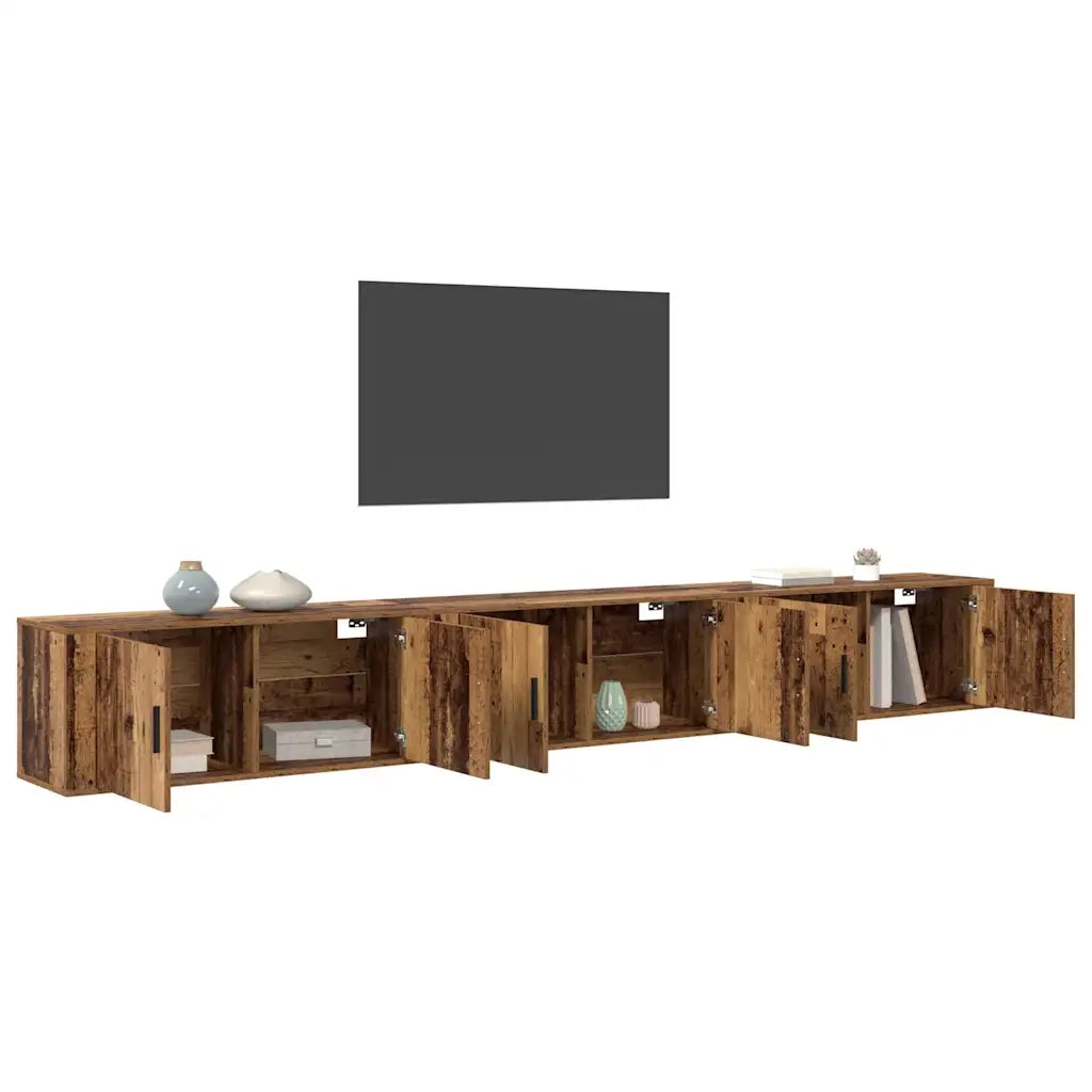Set Mobile TV da Parete 3 pcs Legno vecchio 100 x 34,5 x 40 cm 3415568