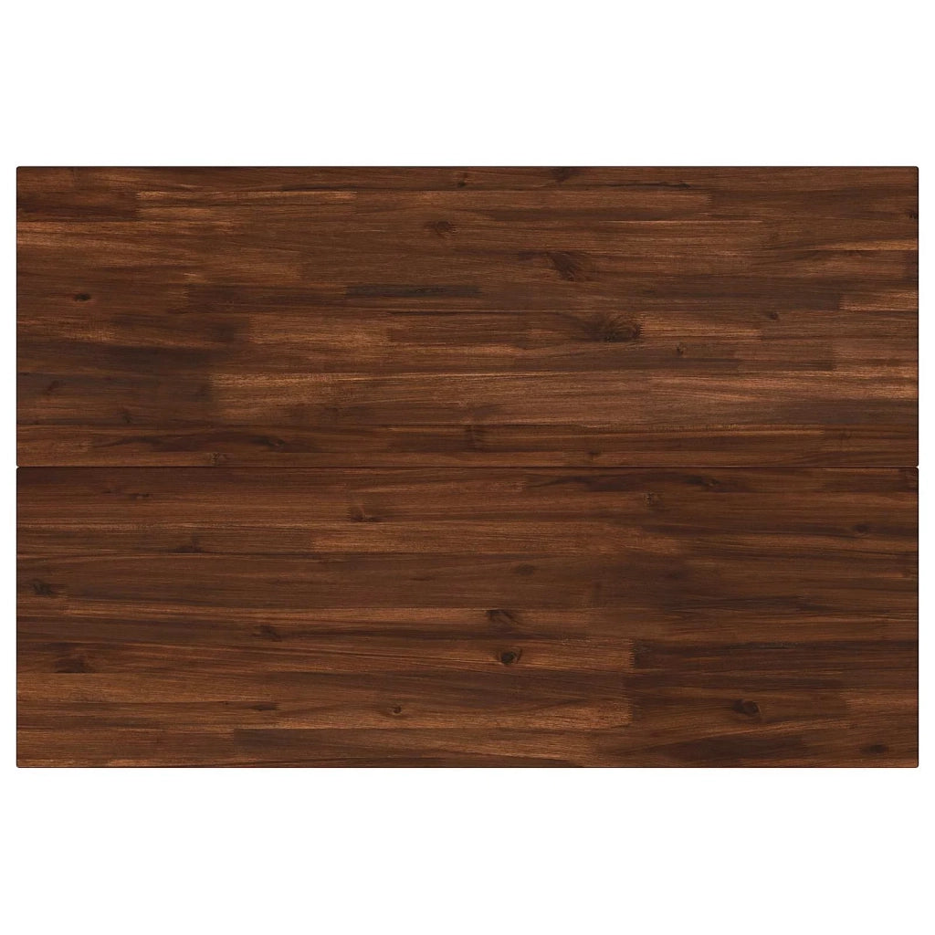 120 x 80 x 75 cm Legno di Acacia Massello Marrone scuro e Nero 937621