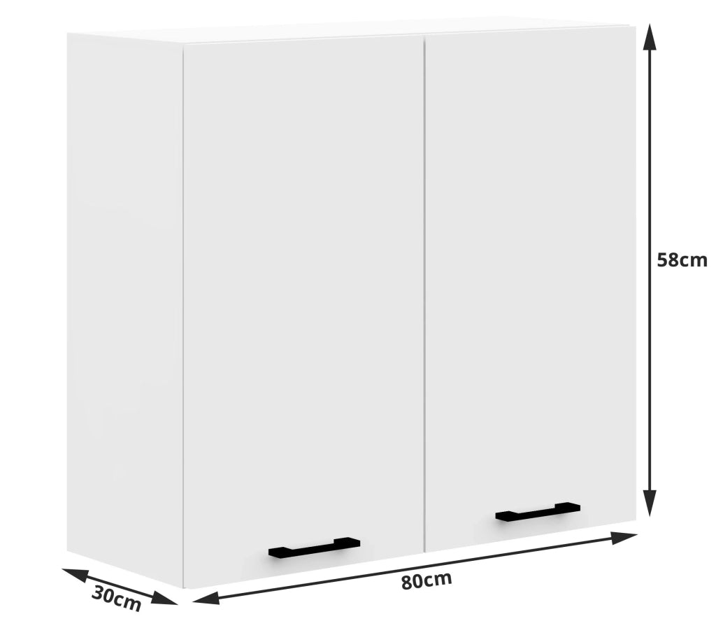 Mobile da cucina pensile sistema AKORD OLIWIA Bianco 80 cm 2 ante 80x30x58 cm