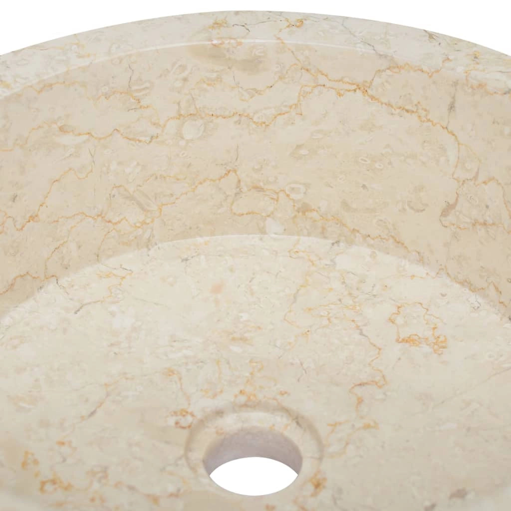 Lavandino da bagno lavabo da appoggio lavabo da WC lavabo da bagno lavabo da interno diametro 40x15 cm marmo crema 02_0002821
