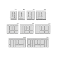 Emuca Portaposate Optima Universal, 400, Plastica grigia, Tecnoplastica, 1 u.