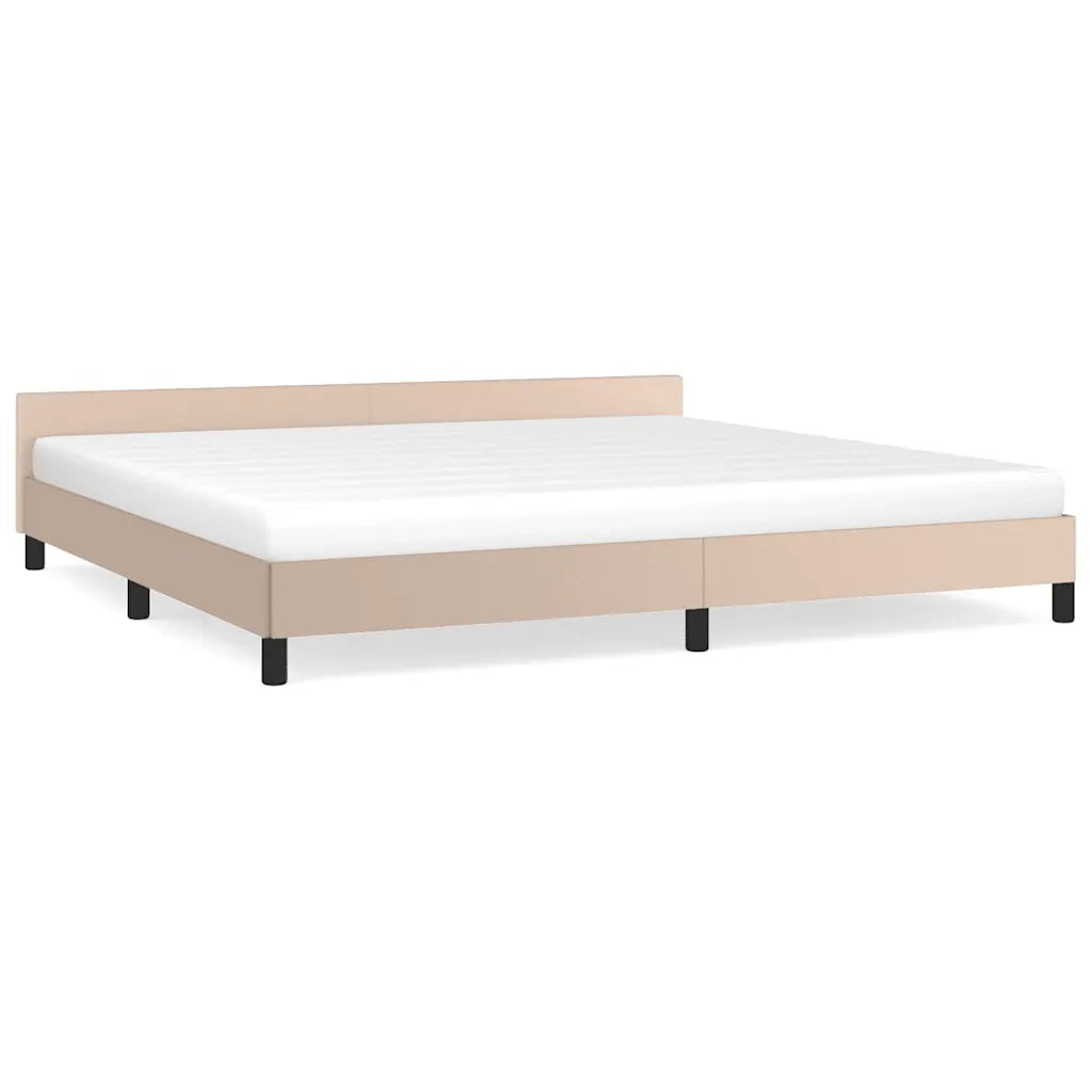 Giroletto con Testiera senza Materasso Cappuccino 200x200 cm 347524