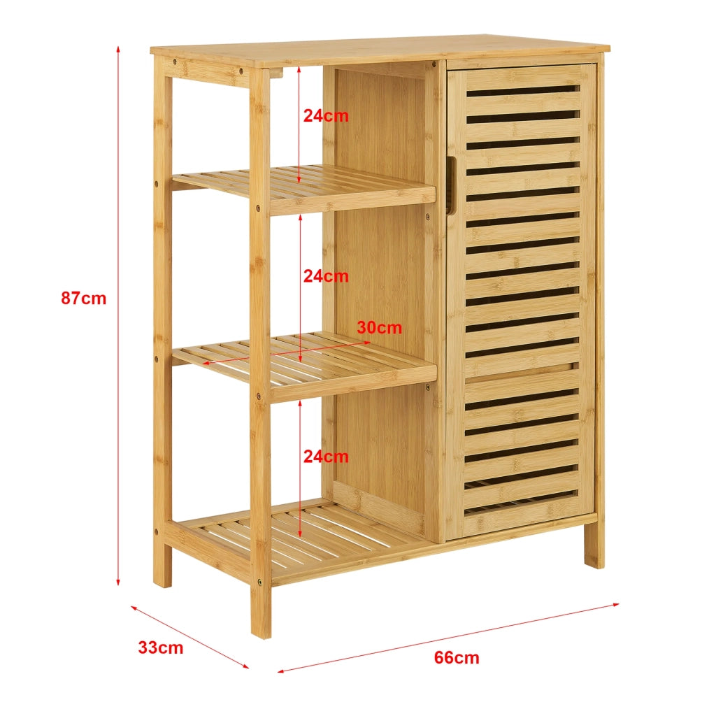 Mobile contenitore con ripiano 87 x 66 x 33 cm per bagno in bambù 03_0006860