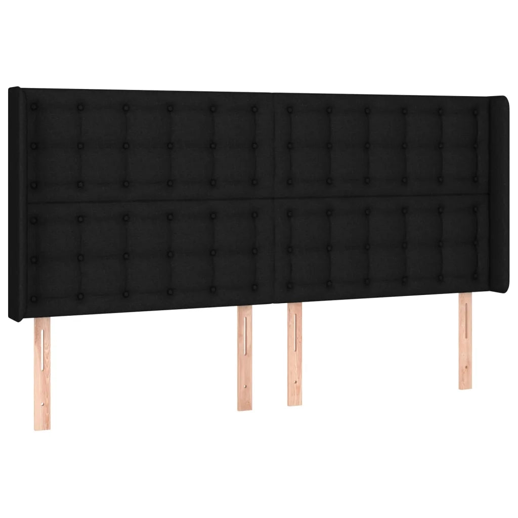 Letto a Molle con Materasso e LED Nero 180x200cm in Tessuto 3138655
