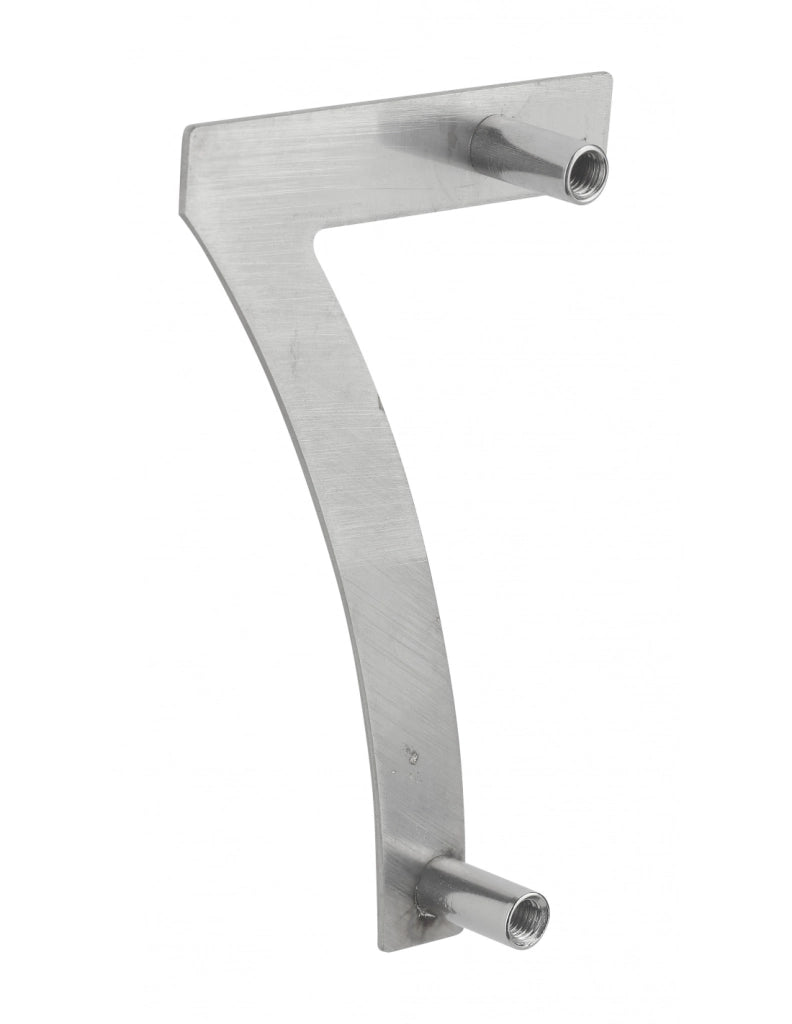 Numero civico 7 in acciaio inox 304, altezza 100 mm, con distanziatori – THIRARD