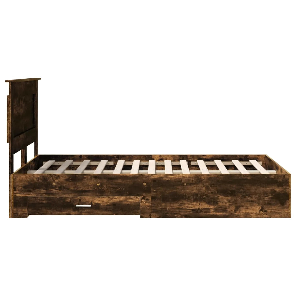 Struttura del letto con cassetto con testiera Legno multistrato 3410346