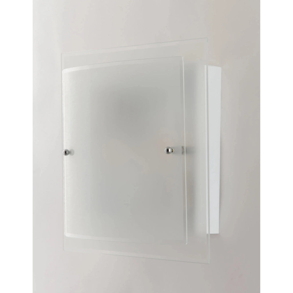 PLAFONIERA DRITTA-CURVA 2XE27 30X30XH11CM BIANCA