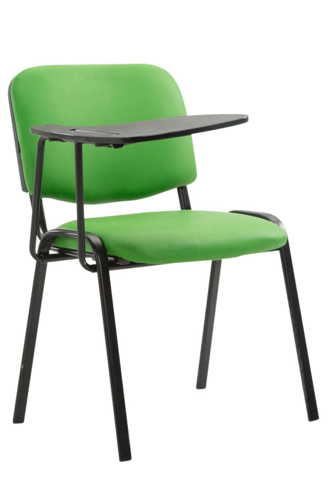 Sedia Ken in similpelle con tavolino ribaltabile verde