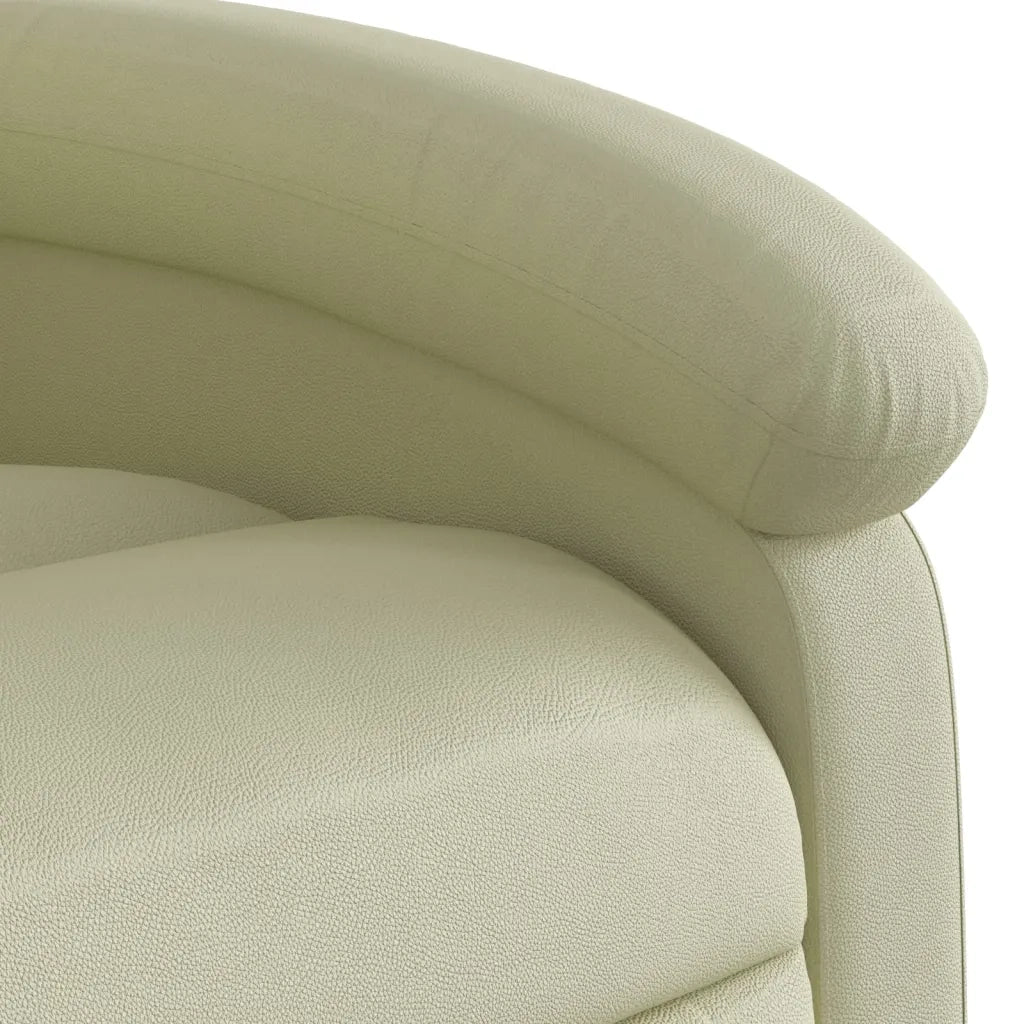 Divano Sedia-Poltrona reclinabile in Vera Pelle Crema 726713