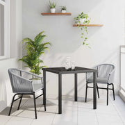 Set da Pranzo per Giardino 3 pcs Antracite