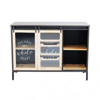 Mobile Florent 108,5x38,5x79 h cm in Acciaio Antracite